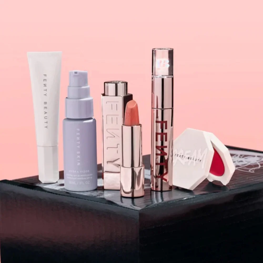 Fenty Beauty 6 Piece EXCLUSIVE DROP BOX: ROSY EDITION Set Bundle